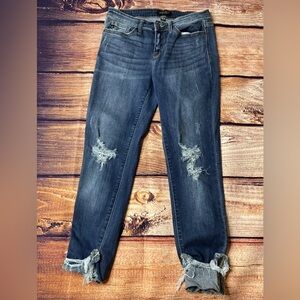 Judy Blue Los Angeles Women skinny fit distressed jeans 9/29  blue JB8821 13DK